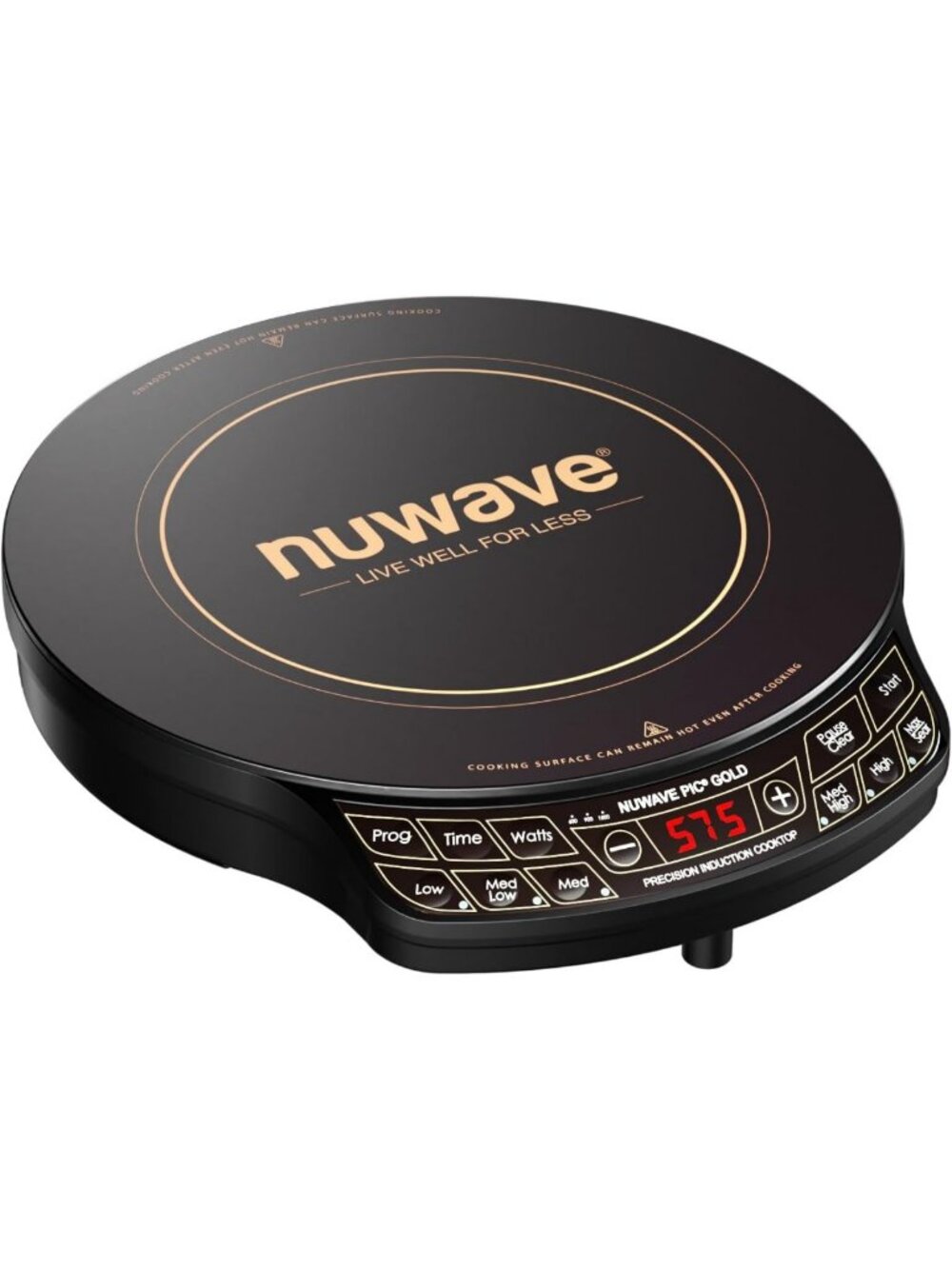 Precision Induction Cooktop with 96 Temp Settings, 100°F to 575°F - Gold Finish